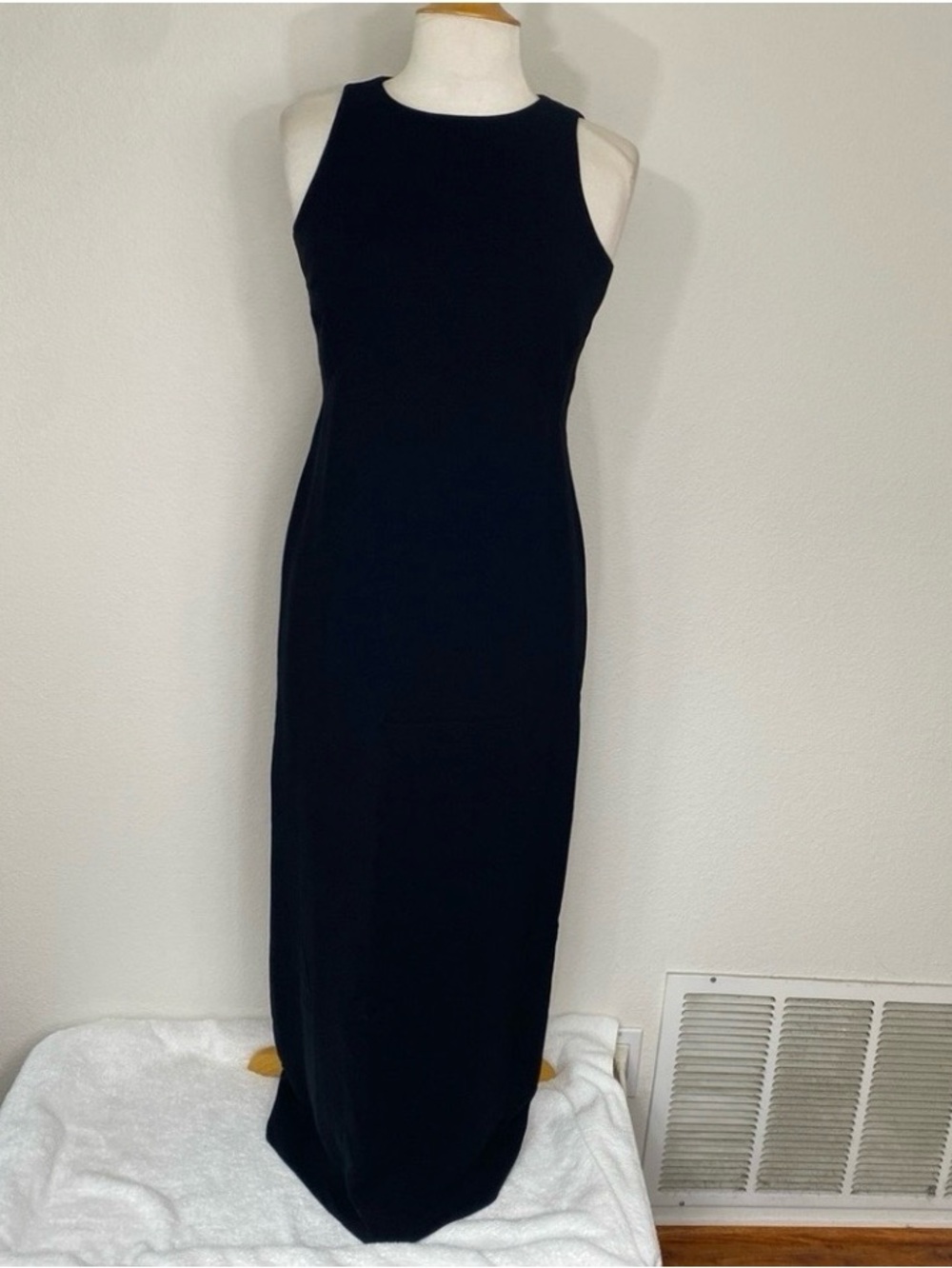 Preview Collection Womens Black Scoop Neck Sleeveless Evening Long Dress 4P LBD